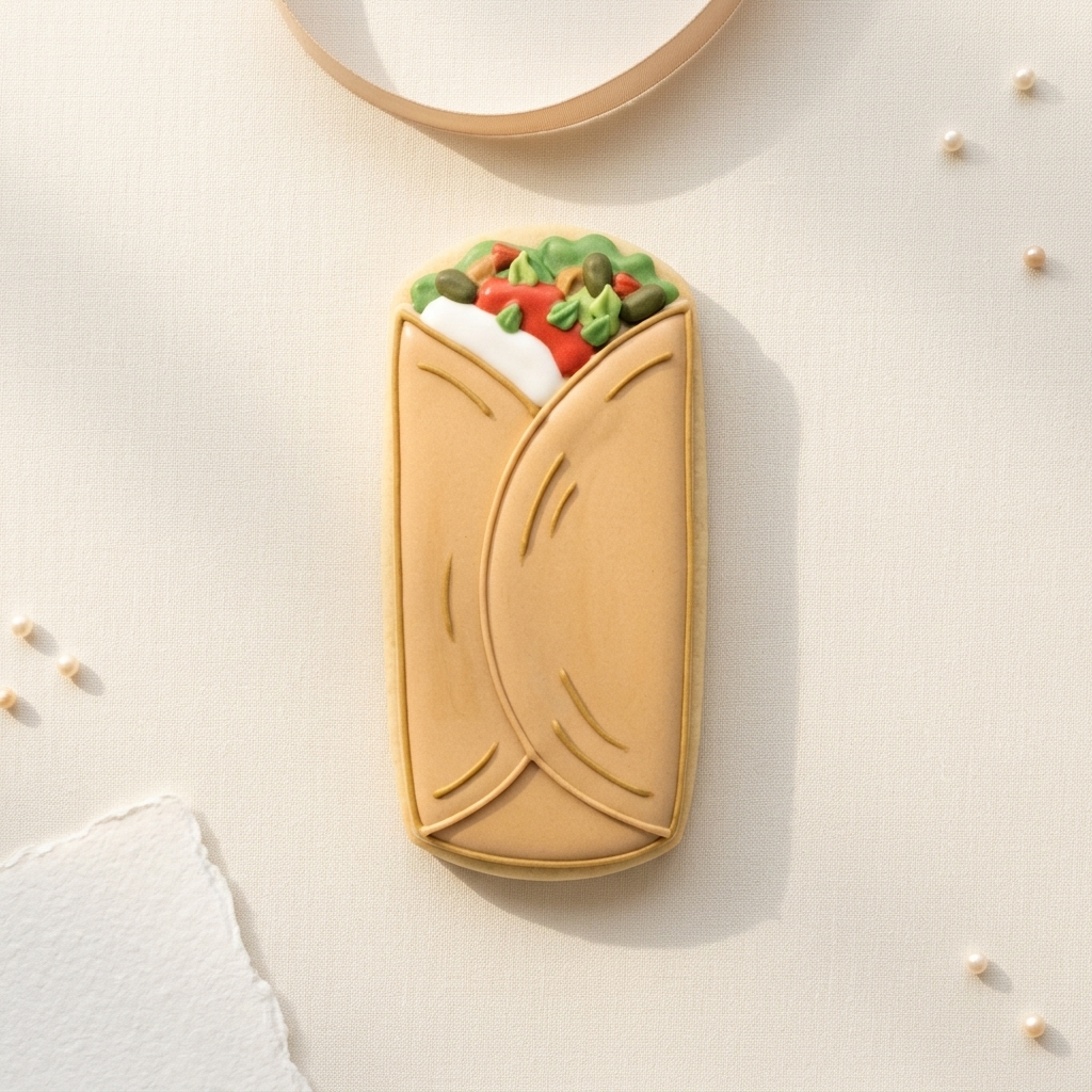 Burrito Cookie Cutter, 3D Printed Brunch Theme