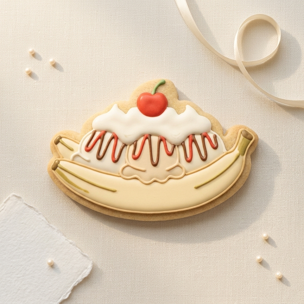 Banana Split Cookie Cutter, 3D Printed Sweet Party