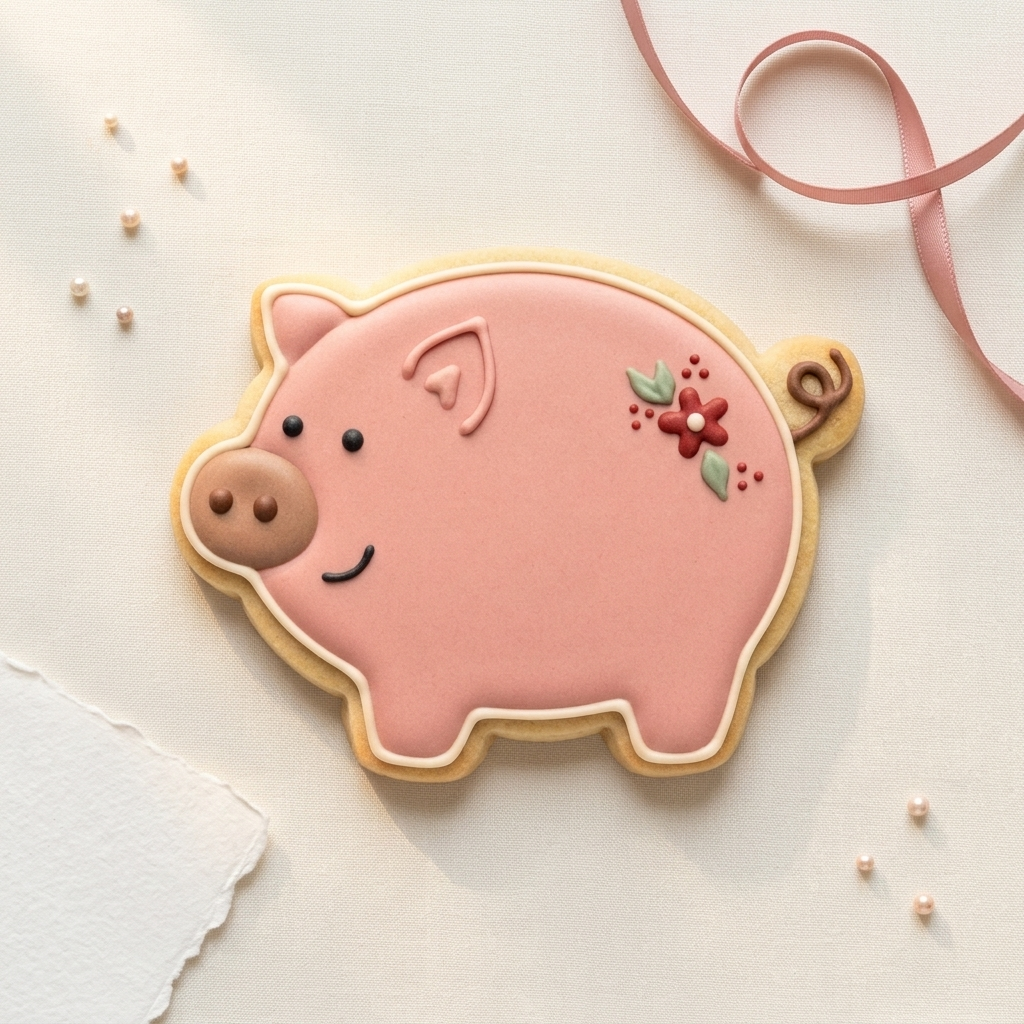 Pig Cookie Cutter, 3D Printed Farm Party
