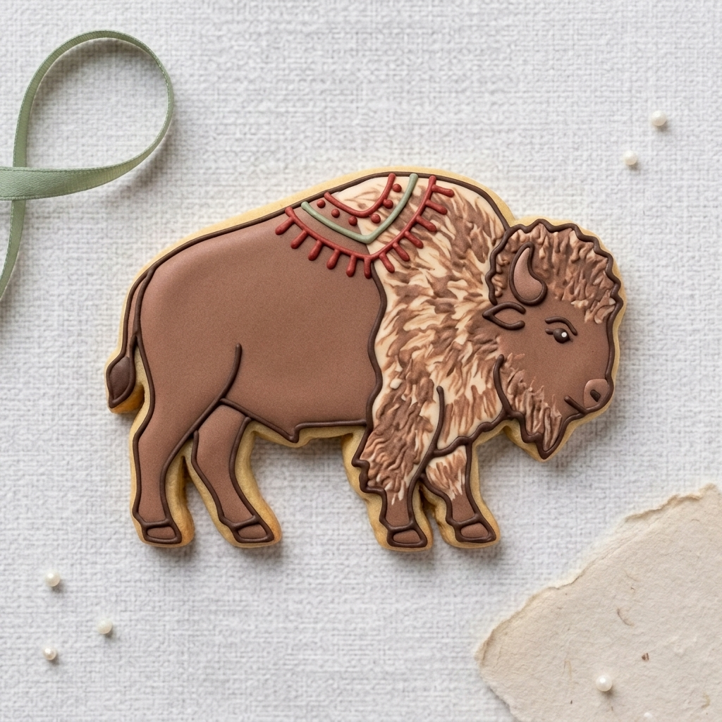 Bison Cookie Cutter, 3D Printed Woodland Theme