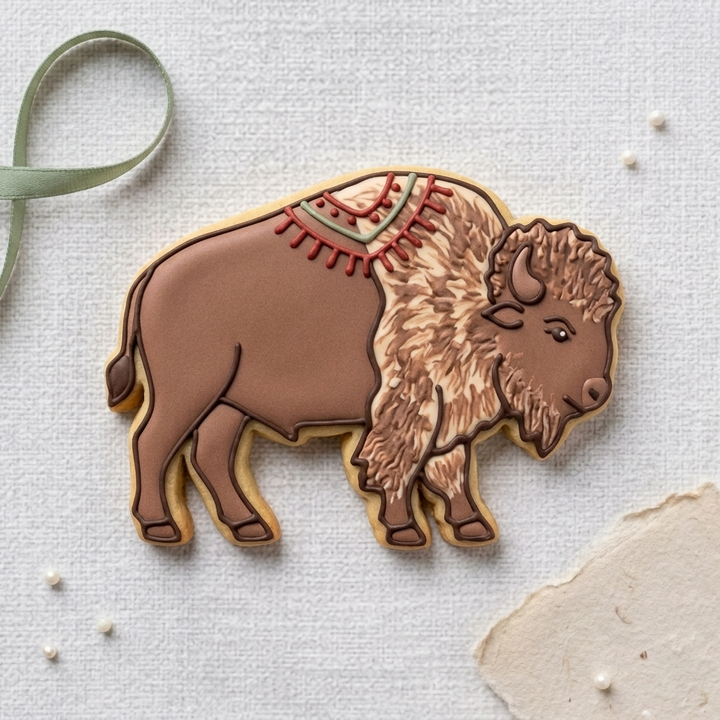 Bison Cookie Cutter, 3D Printed Woodland Theme