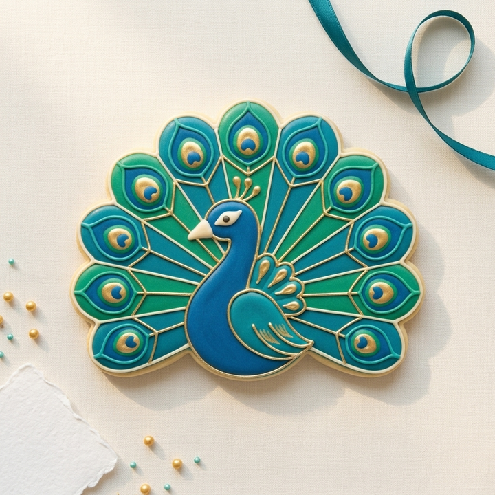 Peacock Cookie Cutter, 3D Printed Bird Theme