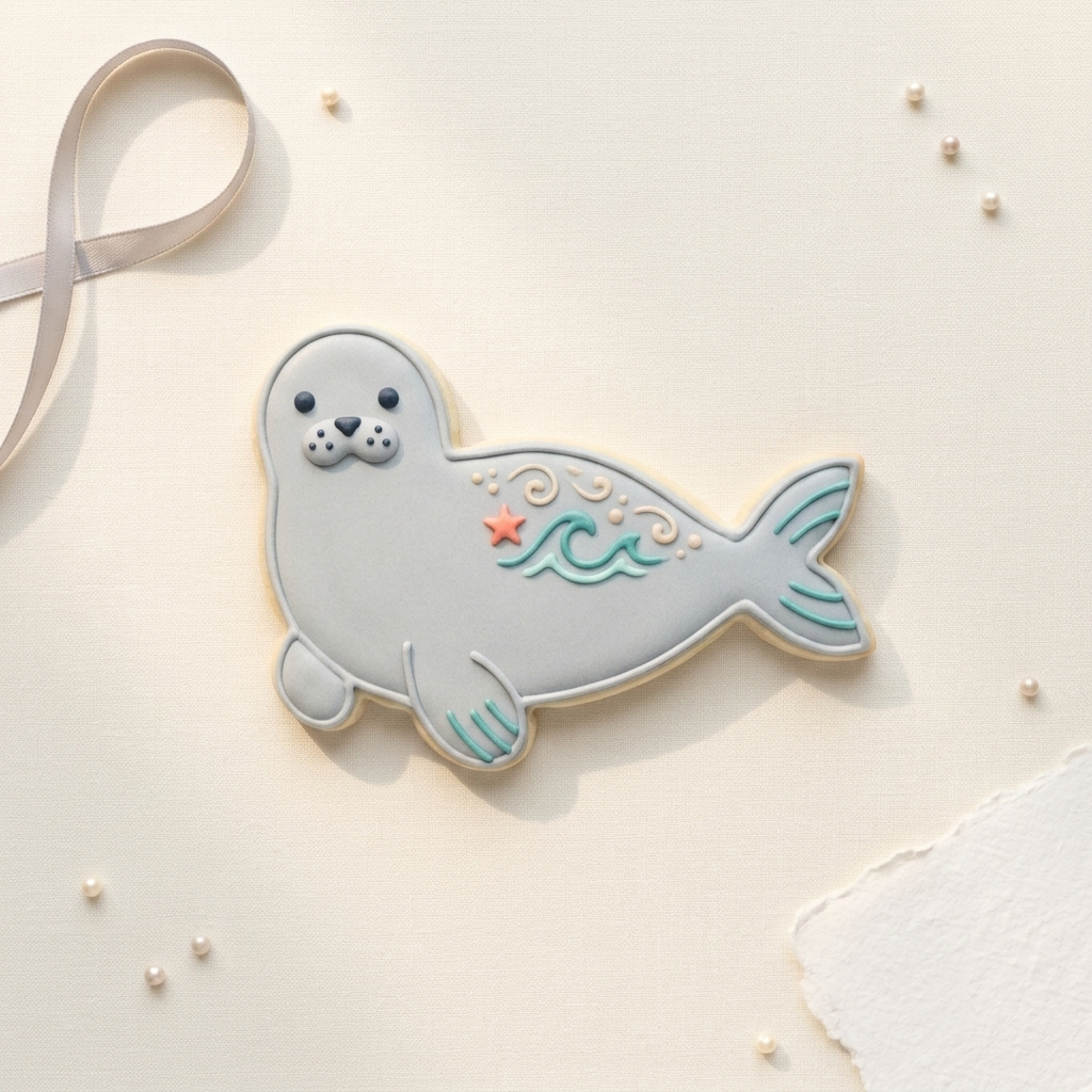 Harbor Seal Cookie Cutter, 3D Printed Ocean Theme