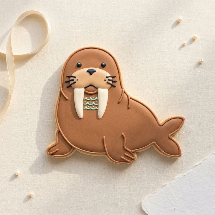 Walrus Cookie Cutter, 3D Printed Ocean Theme