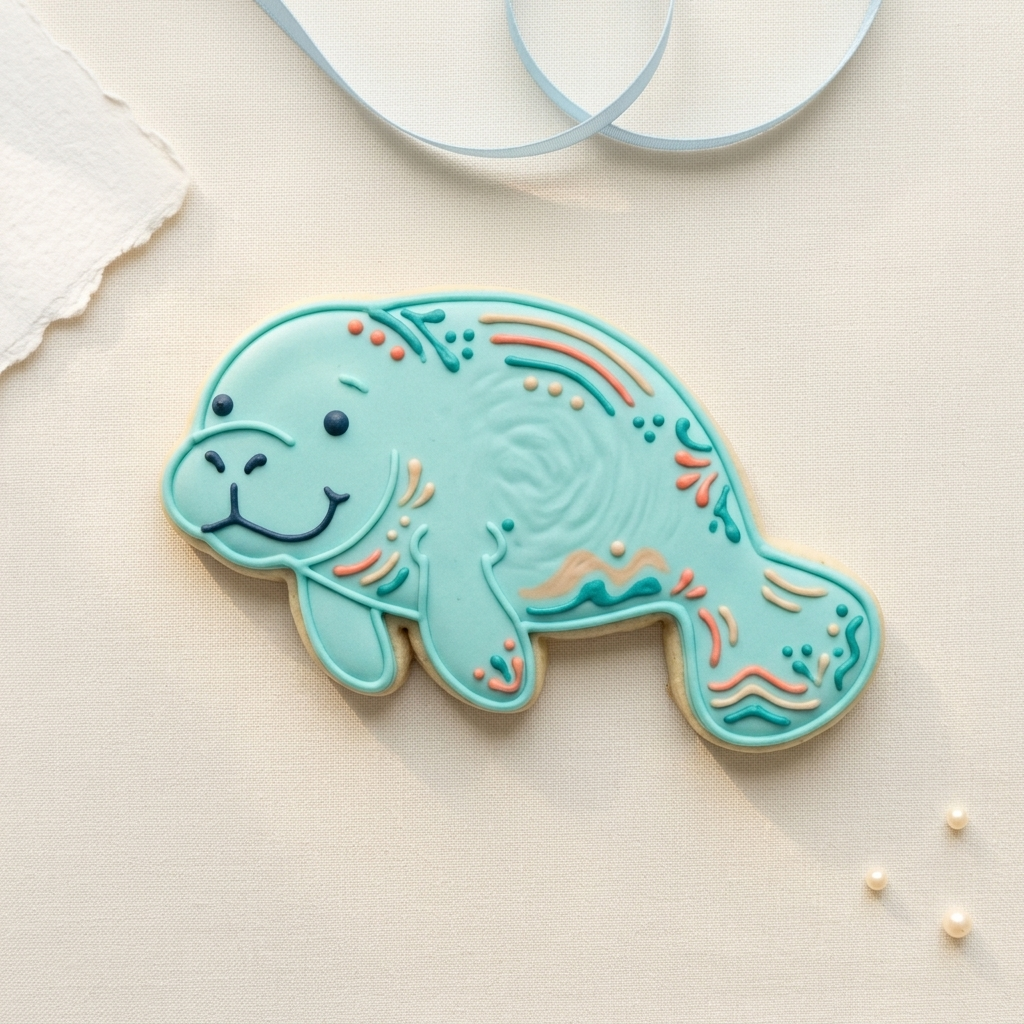 Manatee Cookie Cutter, 3D Printed Ocean Theme