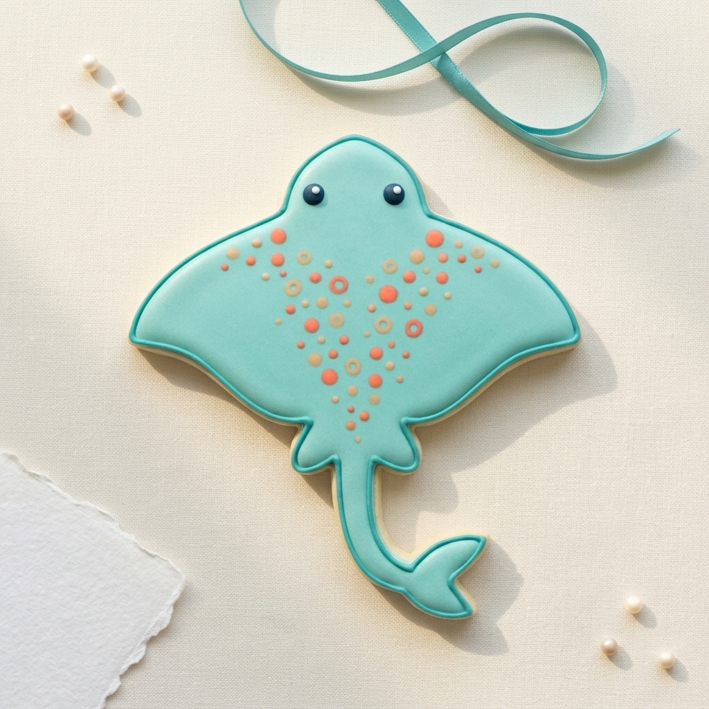 Stingray Cookie Cutter, 3D Printed Ocean Theme