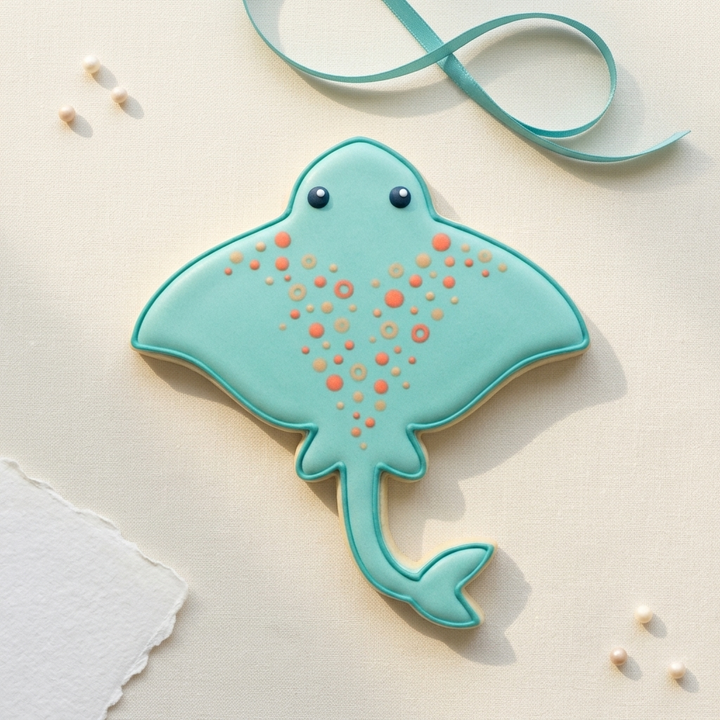 Stingray Cookie Cutter, 3D Printed Ocean Theme