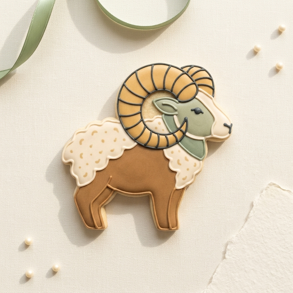 Ram Cookie Cutter, 3D Printed Animal Theme