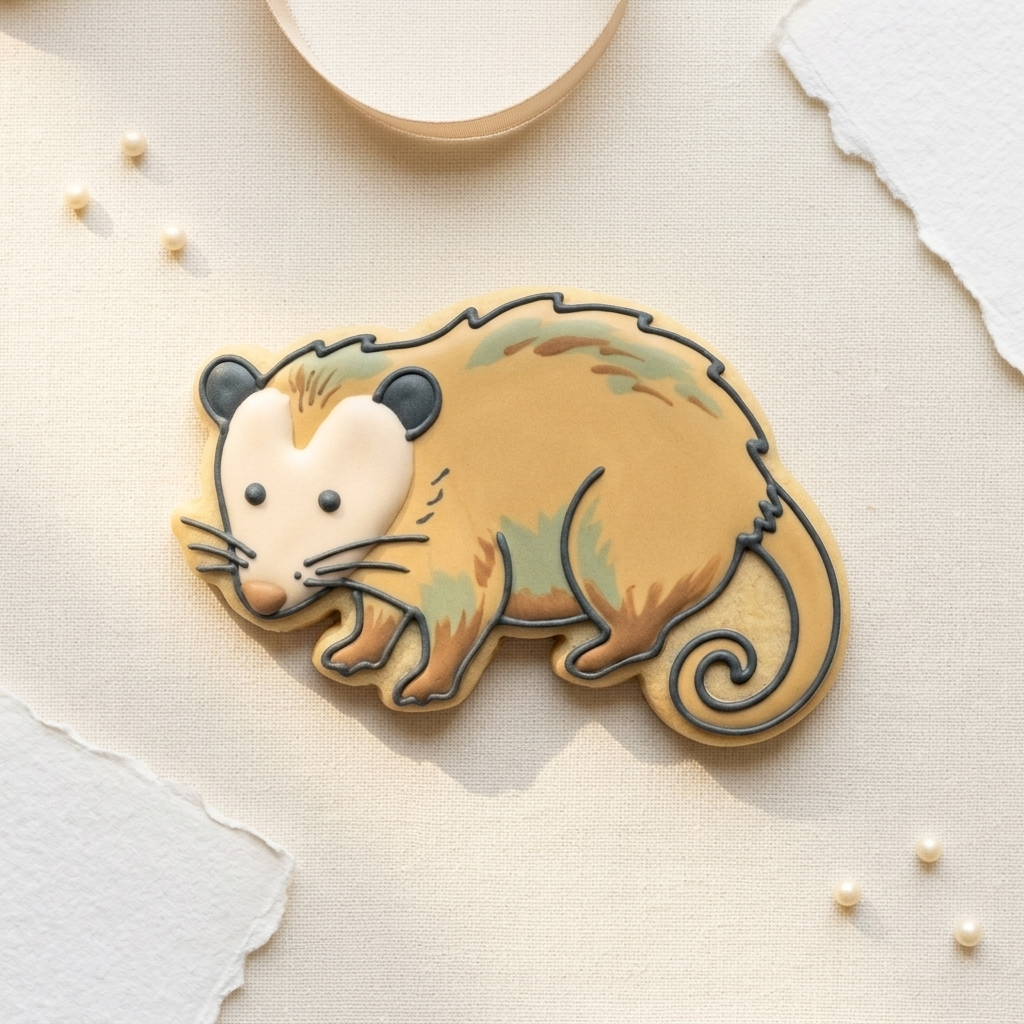Opossum Cookie Cutter, 3D Printed Animal Theme