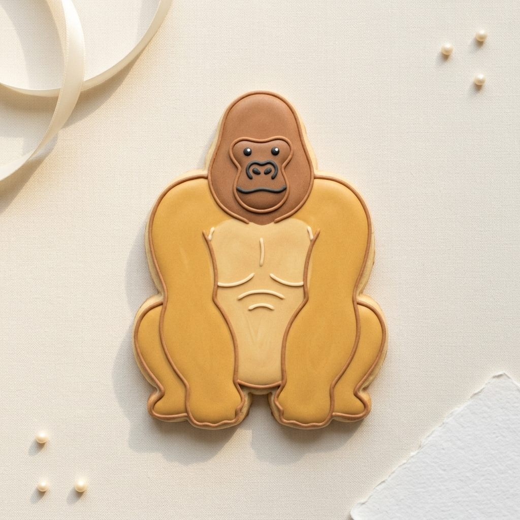 Gorilla Cookie Cutter, 3D Printed Animal Theme
