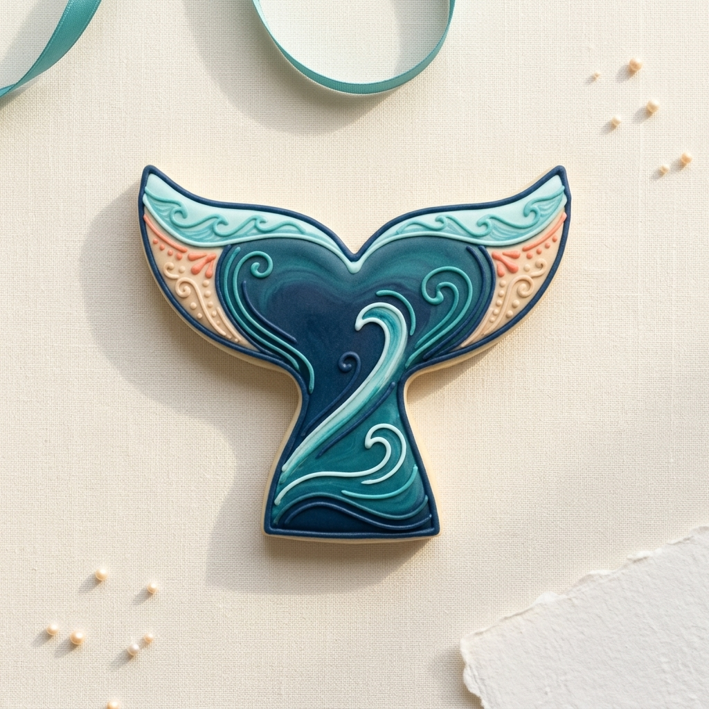 Whale Tail Cookie Cutter, 3D Printed Ocean Theme