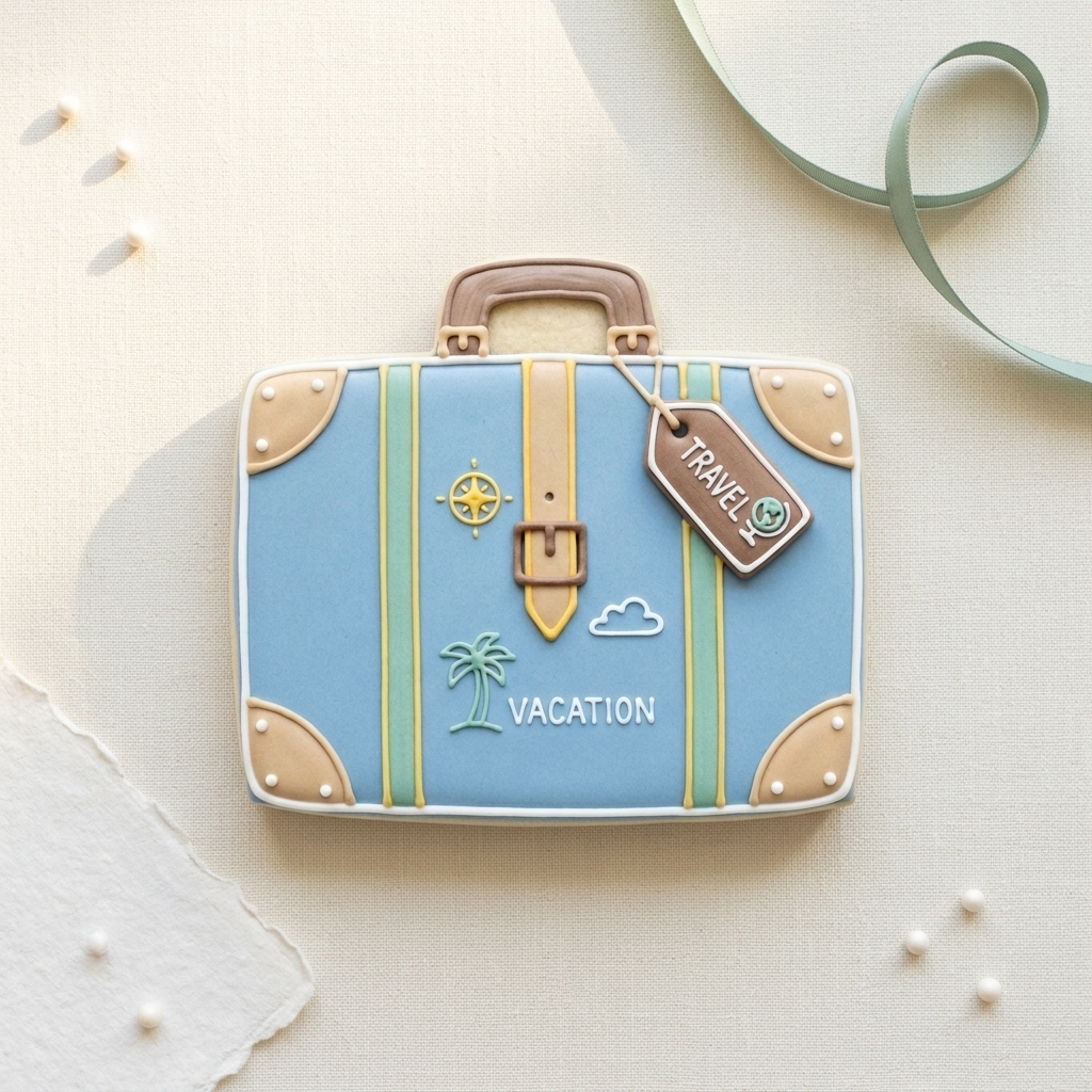 Suitcase Cookie Cutter, 3D Printed Travel Theme