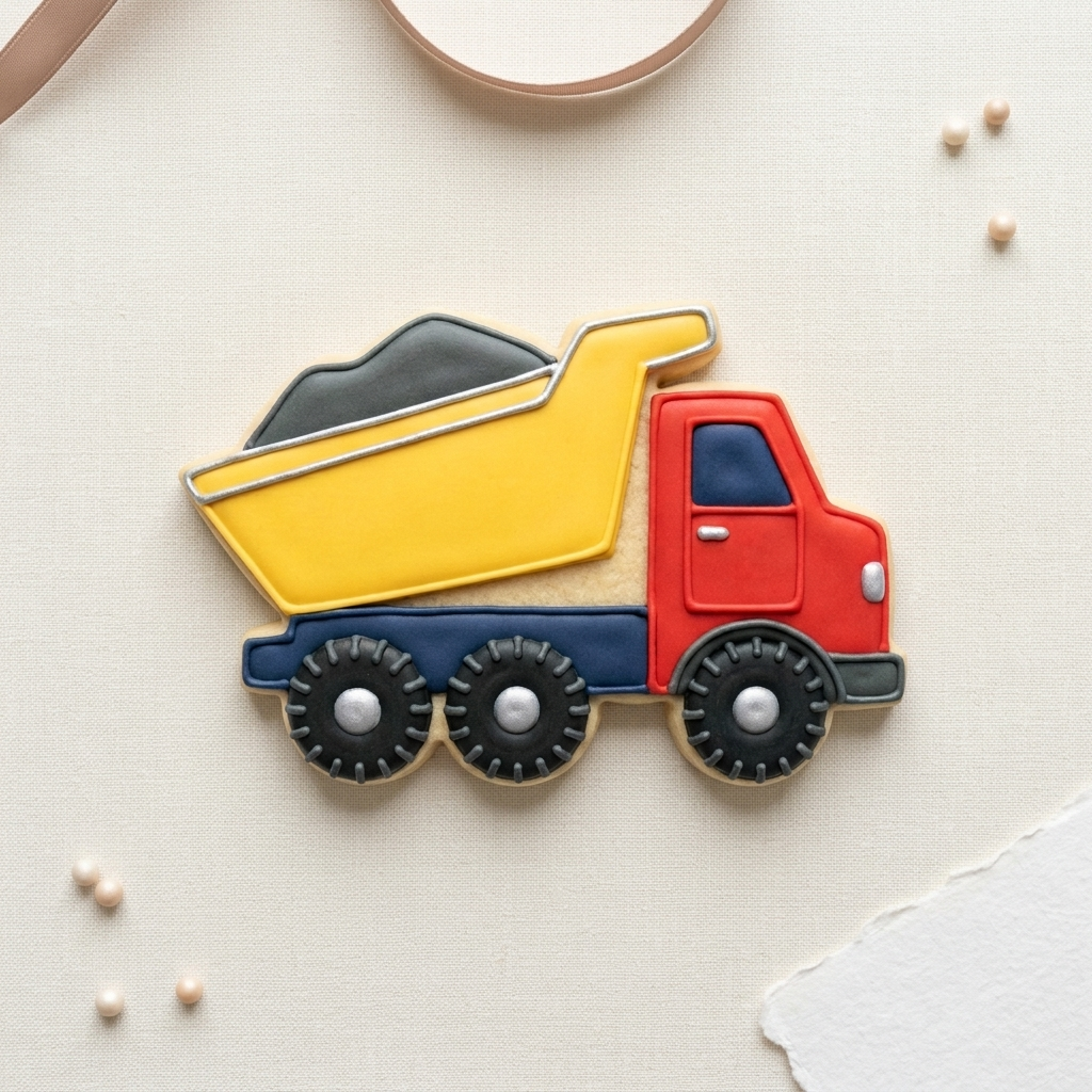 Construction Birthday Cookie Cutter Set   Truck Builder Party Bundle   3D Printed Cutters