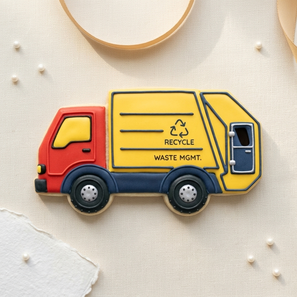 Garbage Truck Cookie Cutter, 3D Printed Vehicle Party