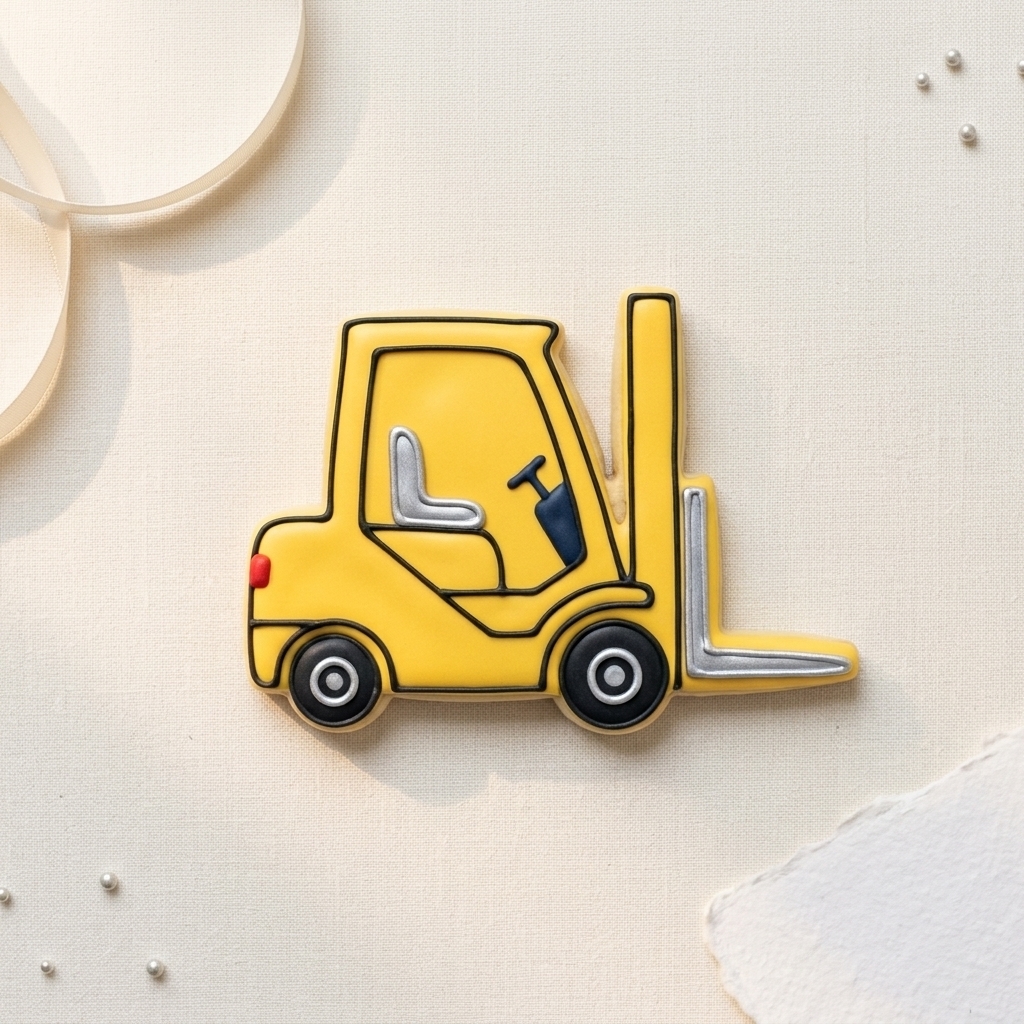 Forklift Cookie Cutter, 3D Printed Vehicle Party