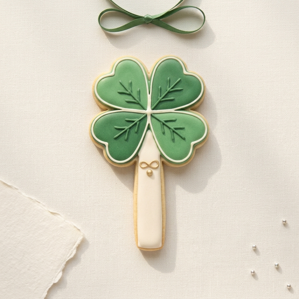 Lucky Clover Wand Cookie Cutter, 3D Printed St Patricks Day
