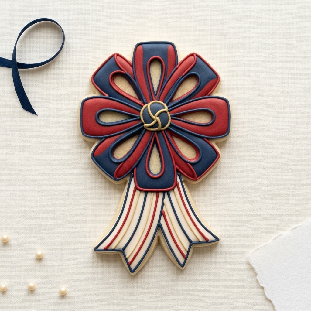 Patriotic Ribbon Rosette Cookie Cutter, 3D Printed Patriotic Party