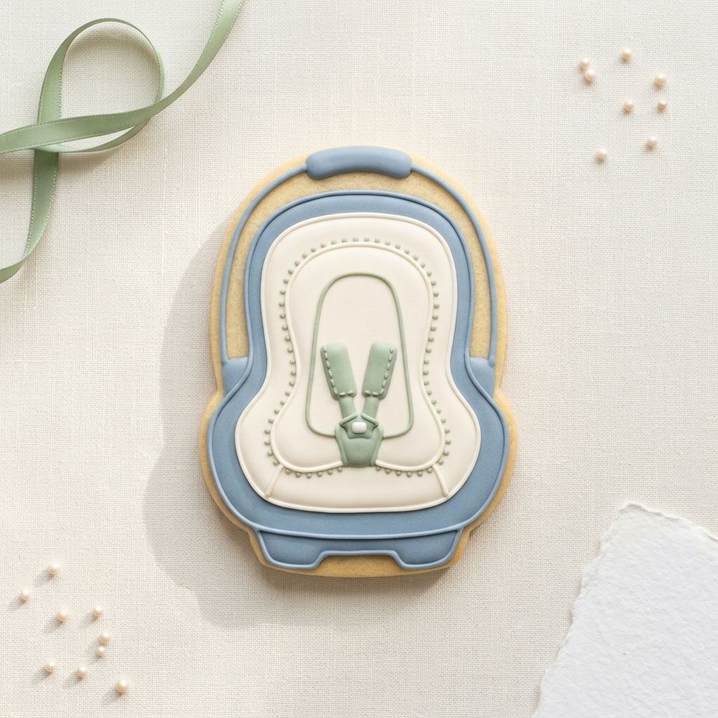 Baby Car Seat Cookie Cutter, 3D Printed Baby Shower
