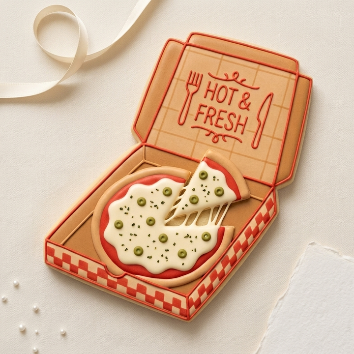 Pizza Box Slice Cookie Cutter, 3D Printed Pizza Party