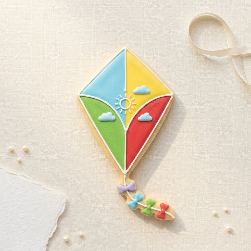 Rainbow Kite Cookie Cutter, 3D Printed Spring Party