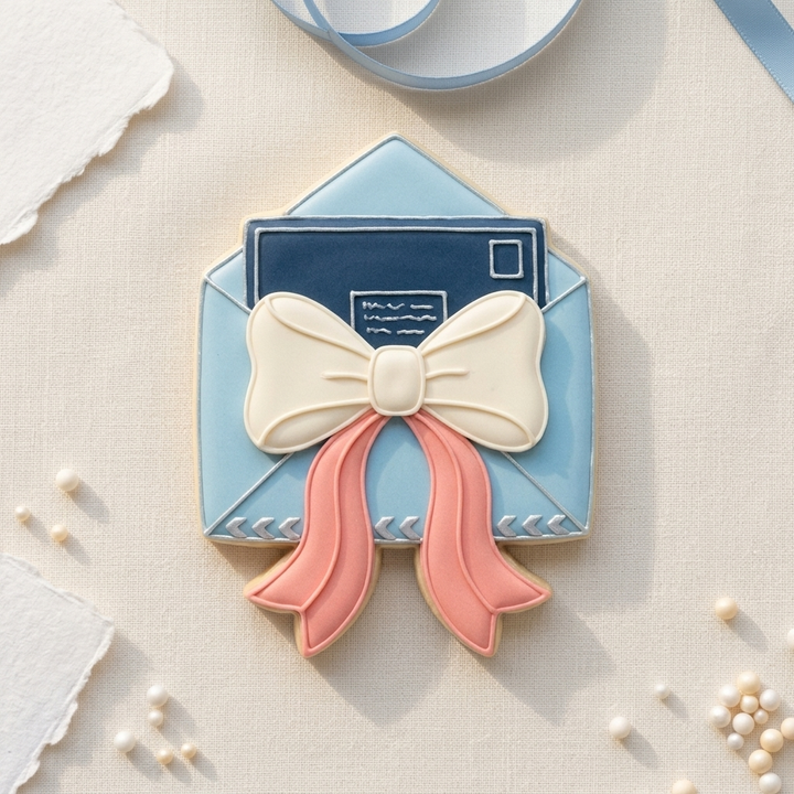 Airmail Envelope Bow Bundle Cookie Cutter, 3D Printed Party Theme