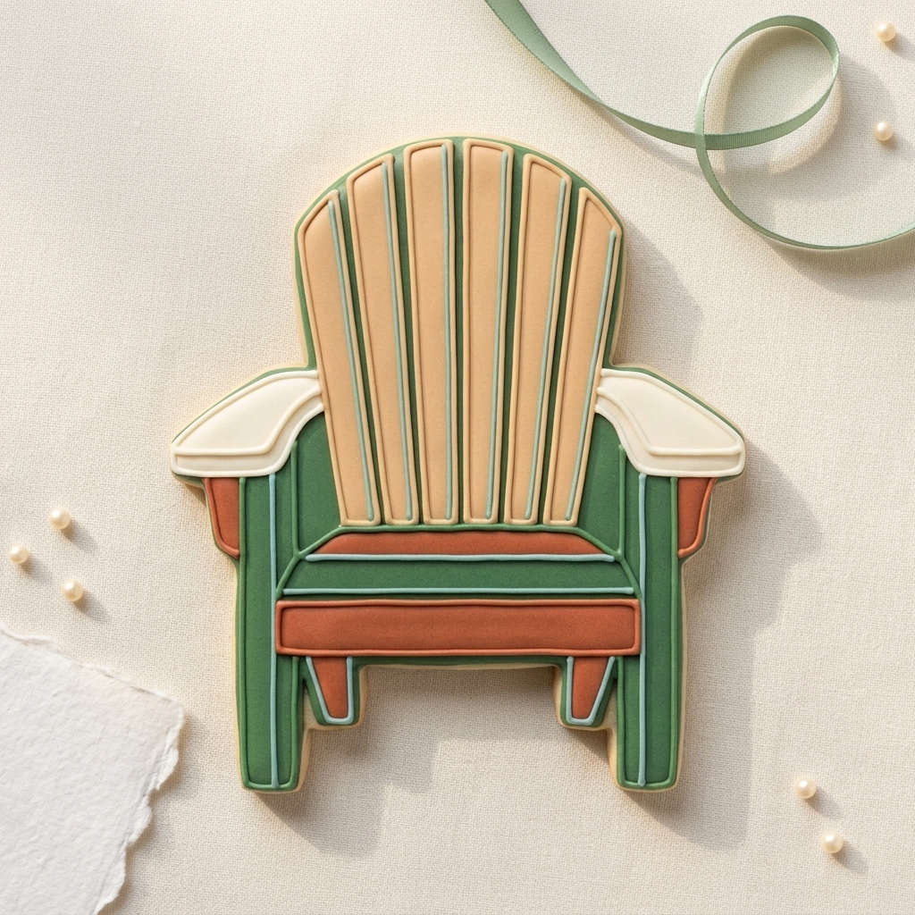 Backyard Fire Pit Adirondack Cookie Cutter, 3D Printed Party Theme