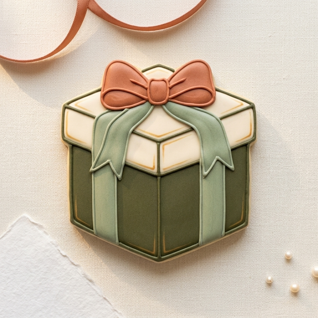 Little Treat Pastry Box Croissant Bow Cookie Cutter, 3D Printed Party Theme