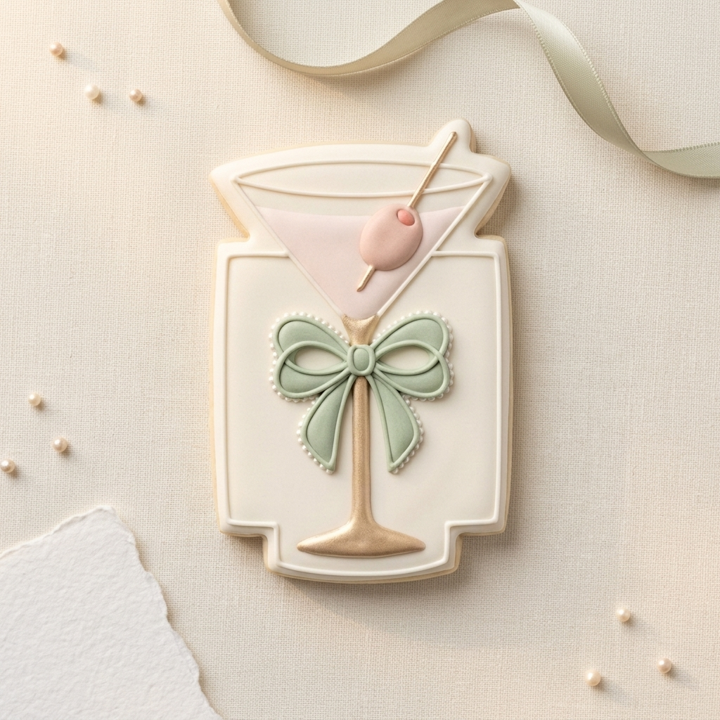 Cocktail Cookie Cutter Set Martini Coffee Olive Cocktail Trio Bundle 3D Printed Cutters
