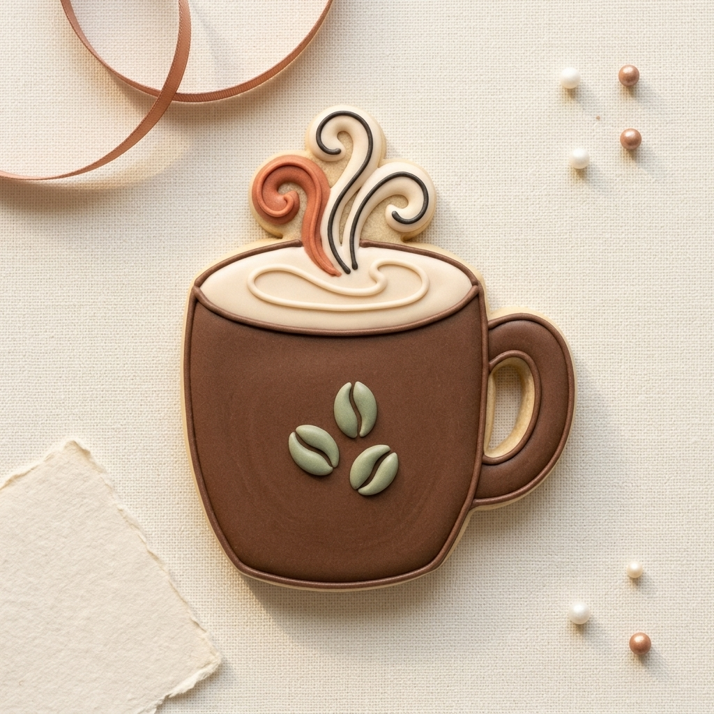 Irish Coffee Mug Cream Swirl Cookie Cutter, 3D Printed Kitchen Theme