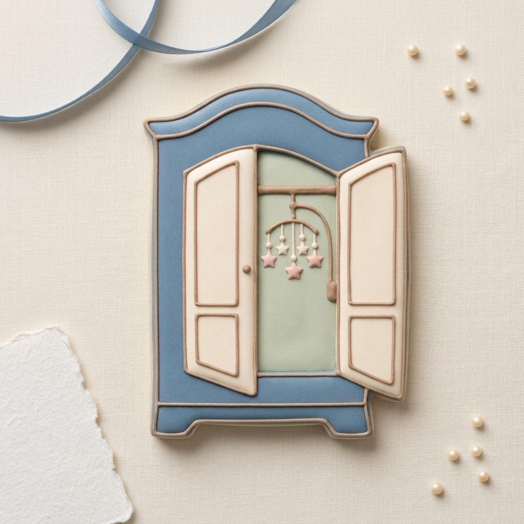 Heirloom Armoire Baby Mobile Cookie Cutter, 3D Printed Baby Shower