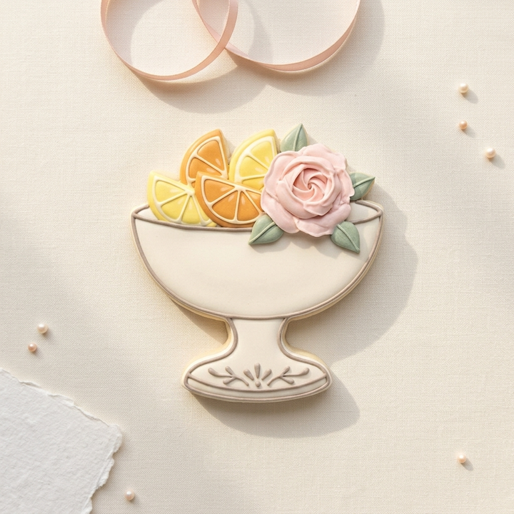 Garden Party Compote Bowl Citrus Rose Cookie Cutter, 3D Printed Garden Theme