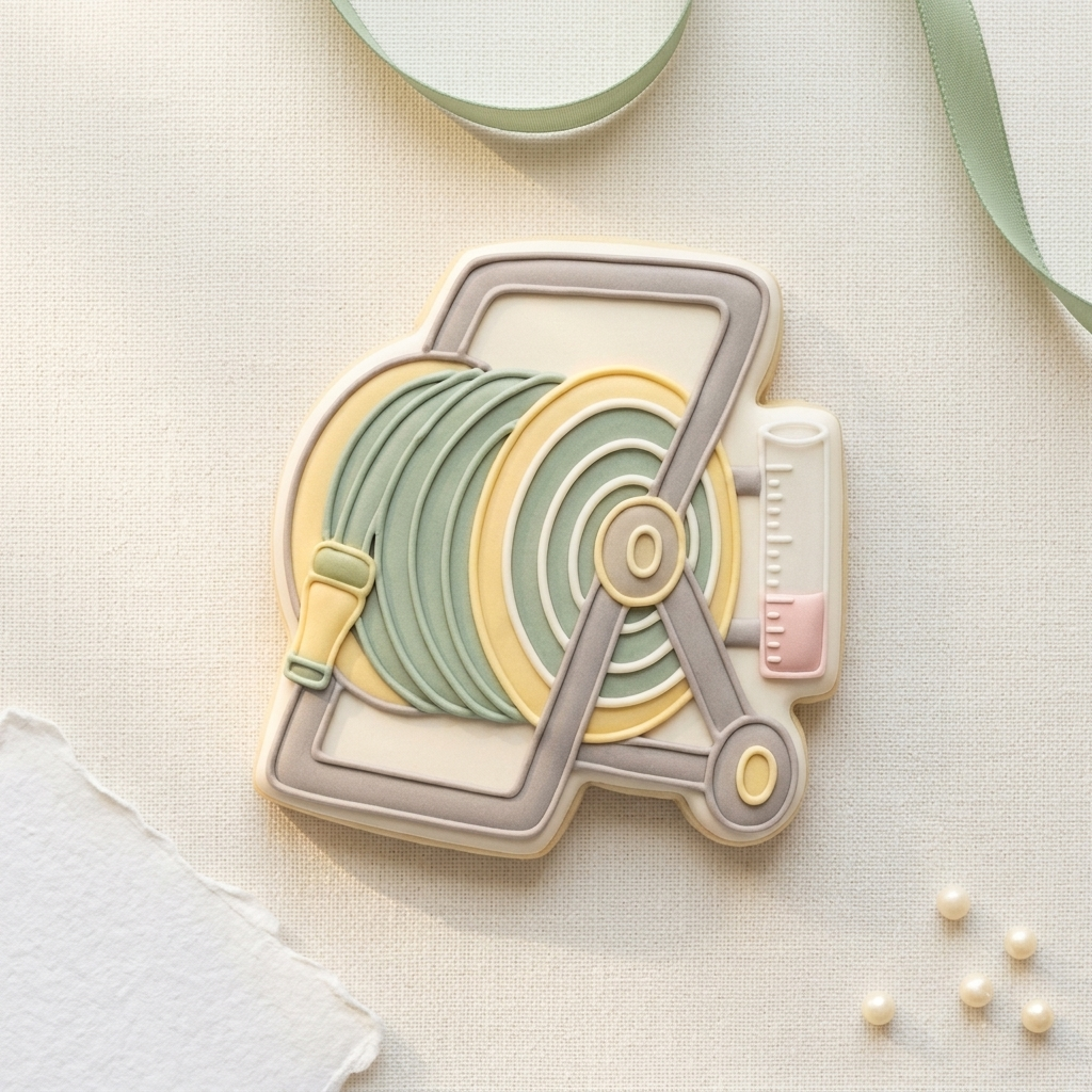 Garden Hose Reel Rain Gauge Cookie Cutter, 3D Printed Garden Theme