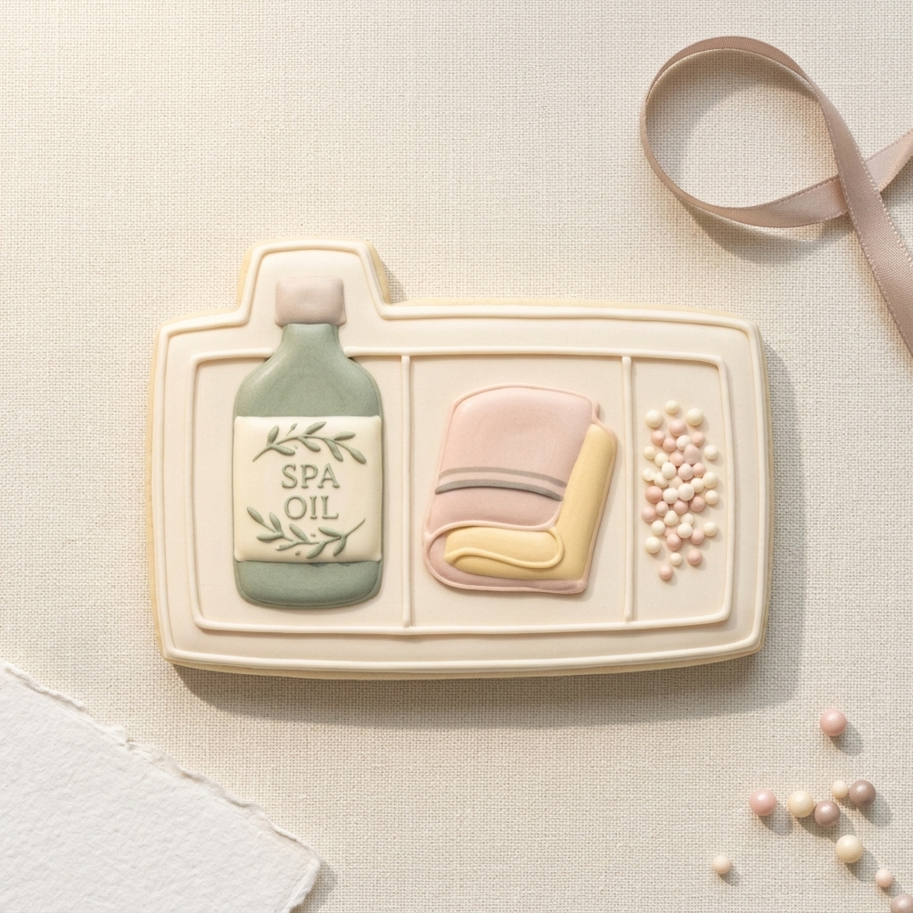 Spa Caddy Massage Oil Cookie Cutter, 3D Printed Garden Theme