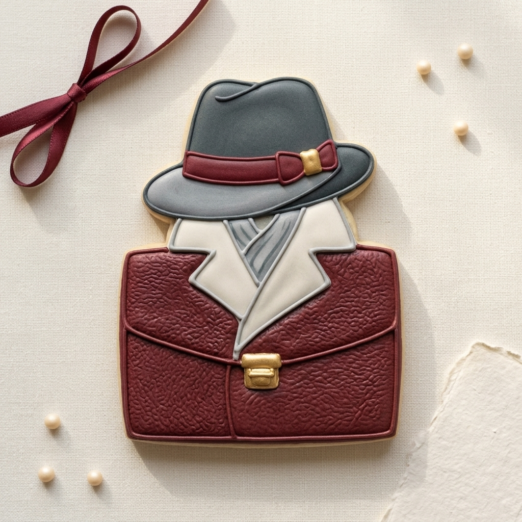 Fedora Trench Briefcase Cookie Cutter, 3D Printed Fantasy Theme