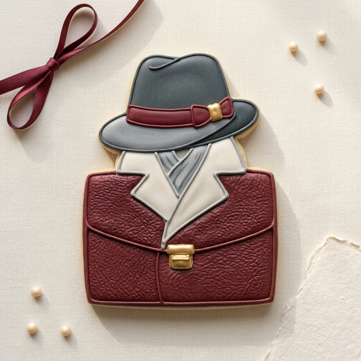 Fedora Trench Briefcase Cookie Cutter, 3D Printed Fantasy Theme