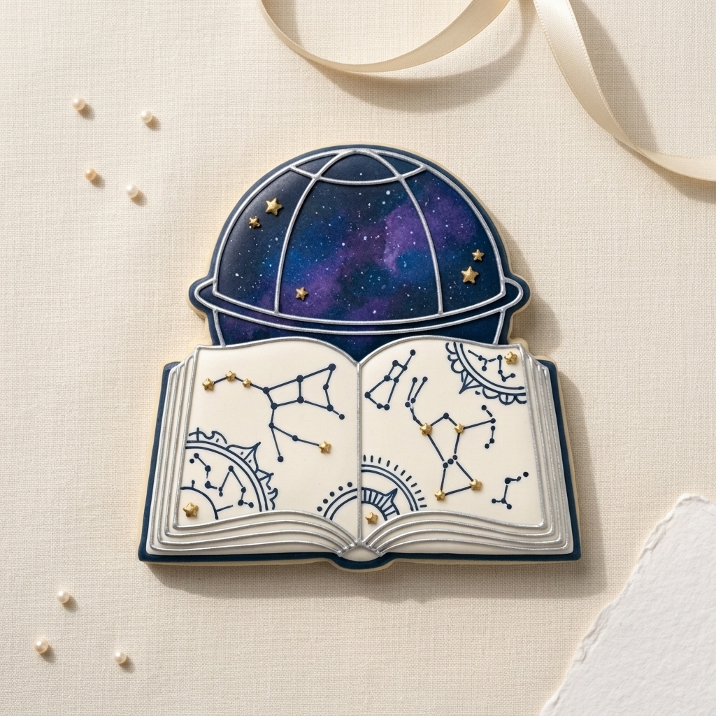 Planetarium Globe Star Atlas Cookie Cutter, 3D Printed Book Lover Theme
