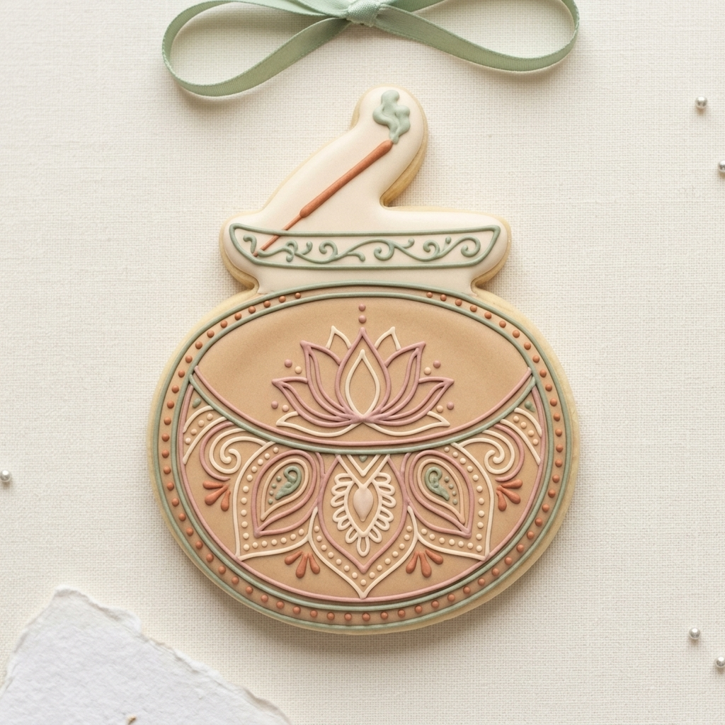 Meditation Cushion Incense Holder Cookie Cutter, 3D Printed Festival Theme