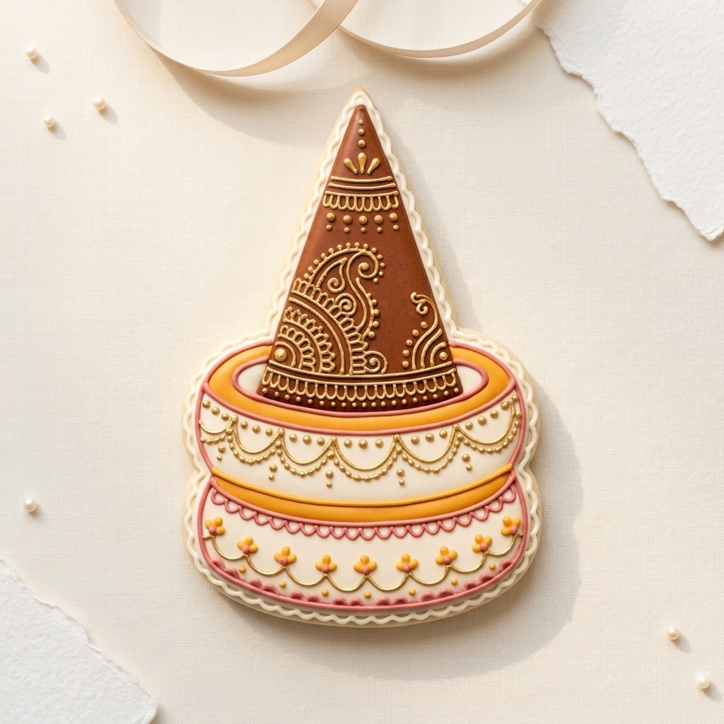 Henna Cone Bridal Bangle Cookie Cutter, 3D Printed Wedding Theme