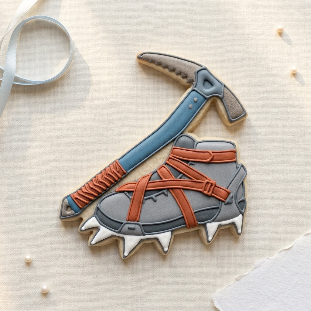 Mountain Gear Crampon Cookie Cutter, 3D Printed Outdoor Theme