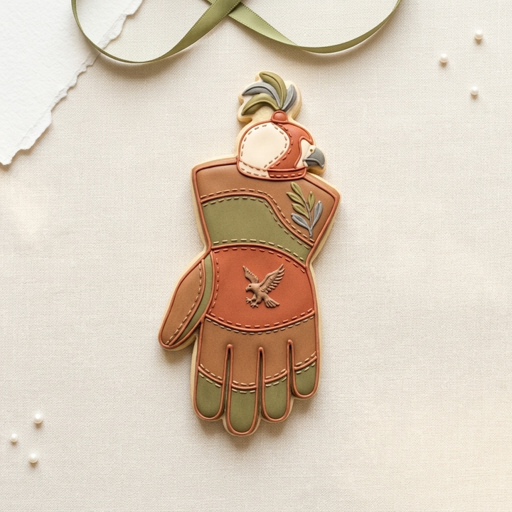 Falconer Gauntlet Hood Cookie Cutter, 3D Printed Party Theme