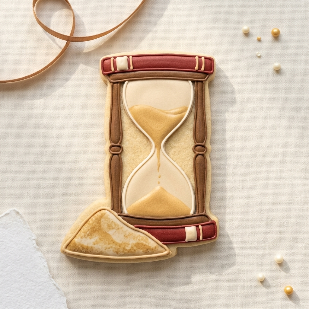 Hourglass Frame Sand Pile Cookie Cutter, 3D Printed Book Lover Theme