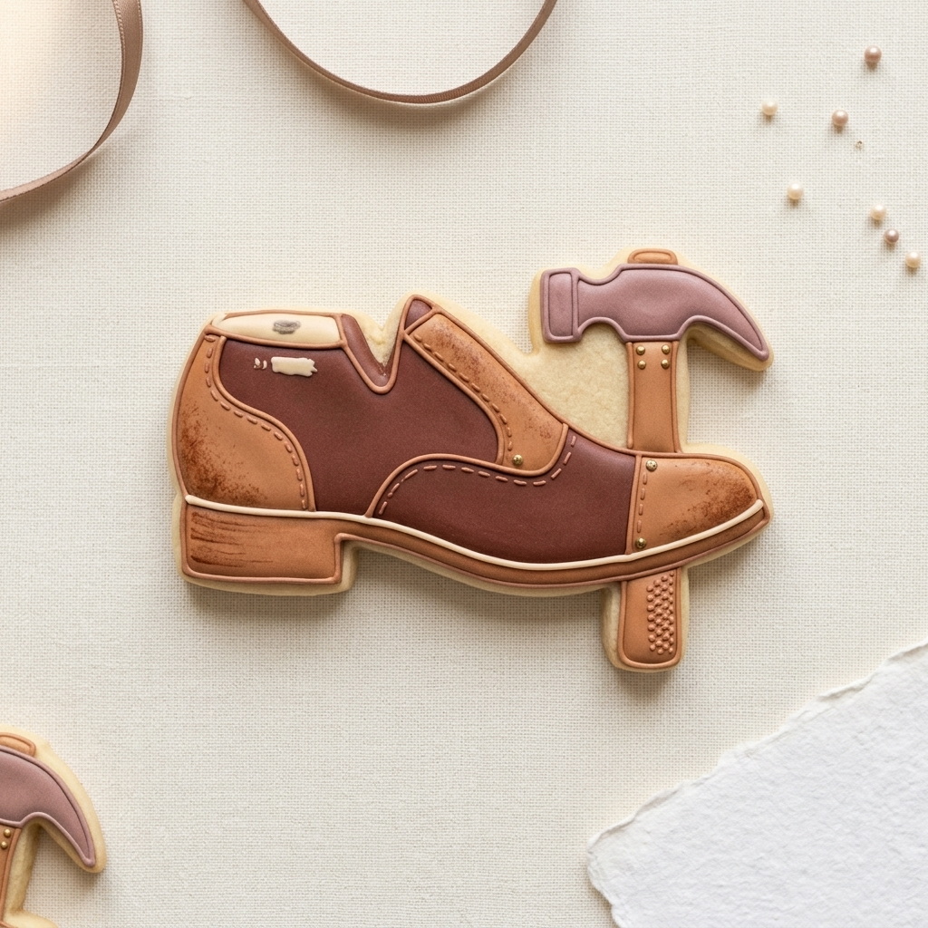 Cobbler Shoe Last Tack Hammer Cookie Cutter, 3D Printed Maker Theme
