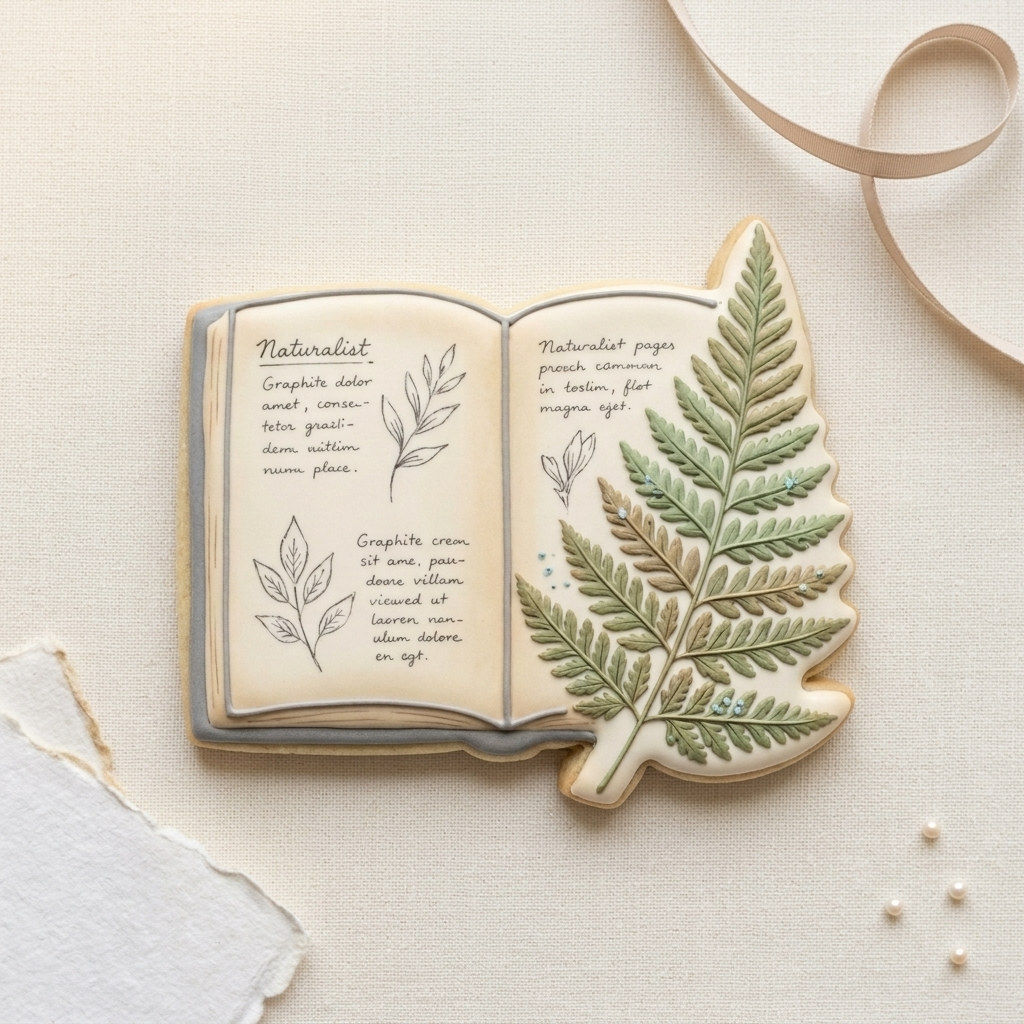 Naturalist Field Journal Pressed Fern Cookie Cutter, 3D Printed Garden Theme