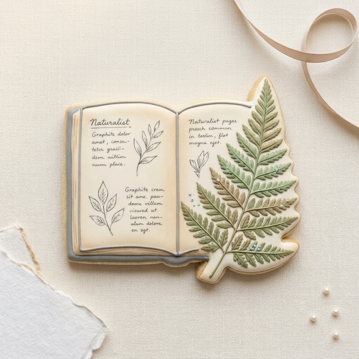 Naturalist Field Journal Pressed Fern Cookie Cutter, 3D Printed Garden Theme