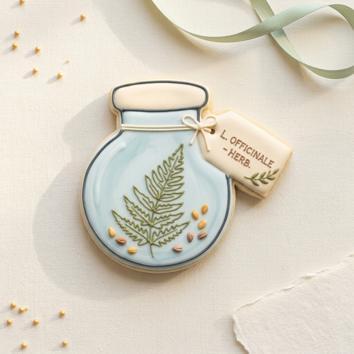 Botanical Specimen Jar Label Cookie Cutter, 3D Printed Garden Theme