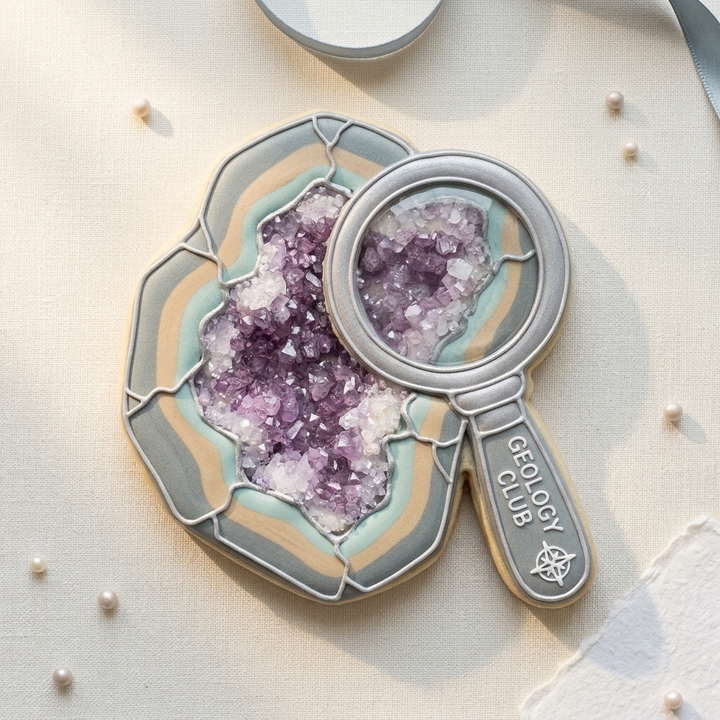 Geology Club Geode Magnifying Loupe Cookie Cutter, 3D Printed Festival Theme
