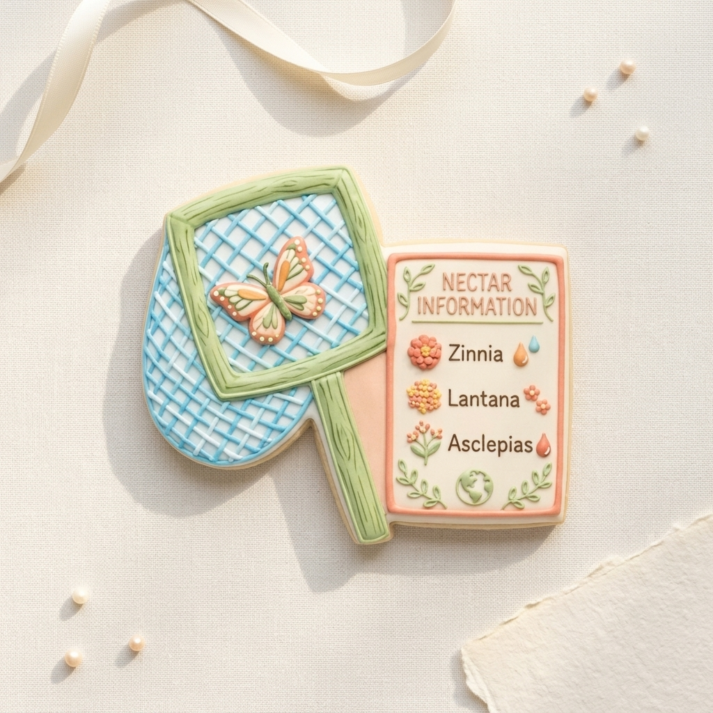 Butterfly House Net Nectar Card Cookie Cutter, 3D Printed Garden Theme