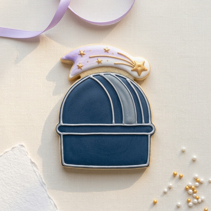 Observatory Dome Comet Trail Cookie Cutter, 3D Printed Science Theme