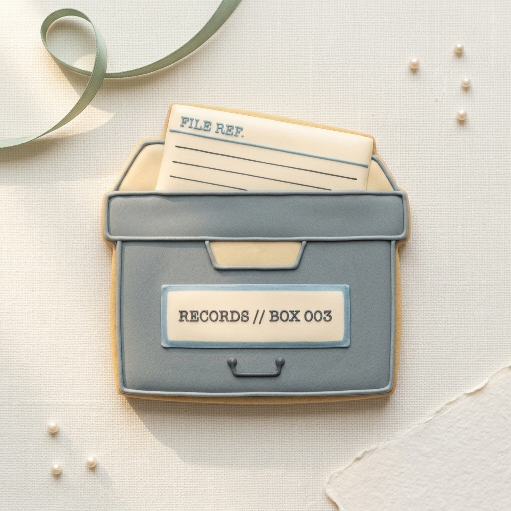 Archivist File Box Index Card Cookie Cutter, 3D Printed Book Lover Theme