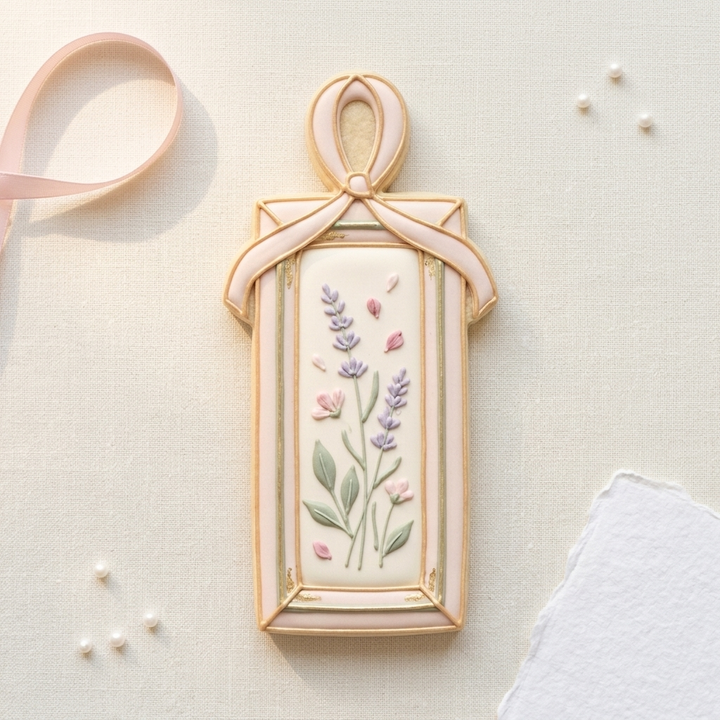 Pressed Flower Frame Ribbon Hanger Cookie Cutter, 3D Printed Garden Theme